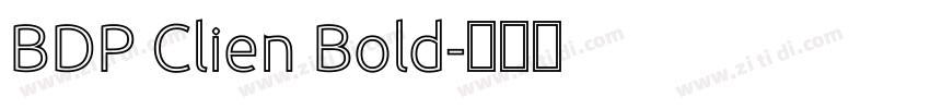 BDP Clien Bold字体转换